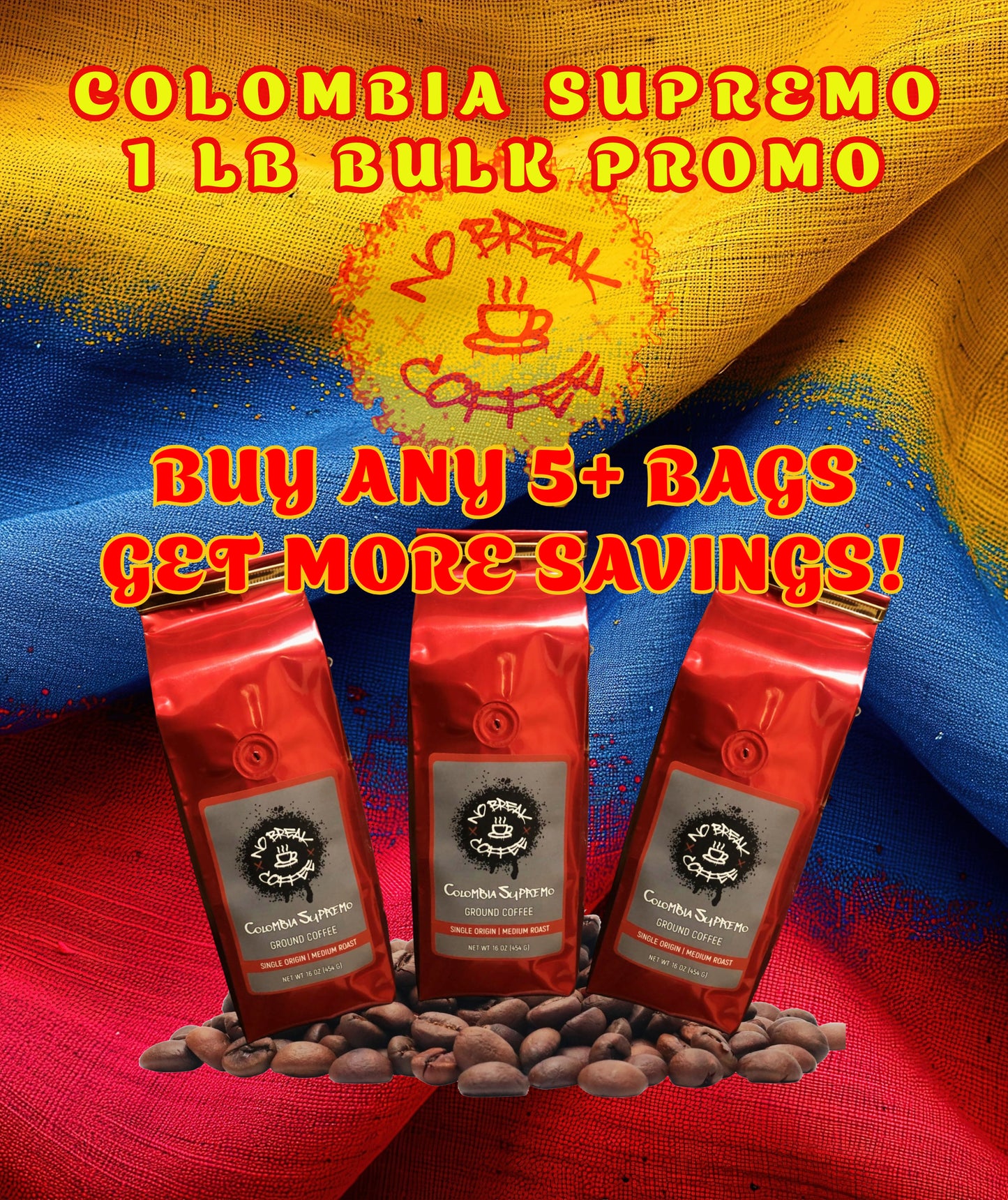 1 LB Coffee Bags Bulk Buy Deal