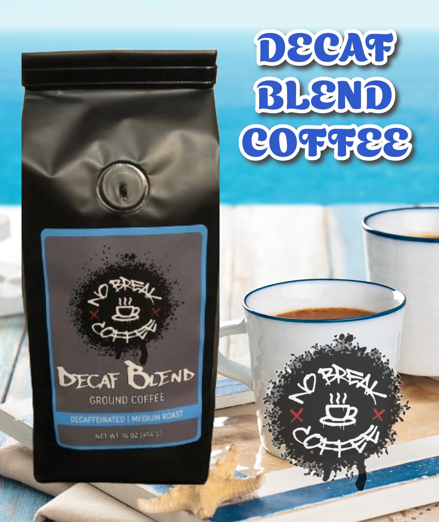 16 OZ Decaf Blend Coffee Ground(20%off father day sale to June 18)
